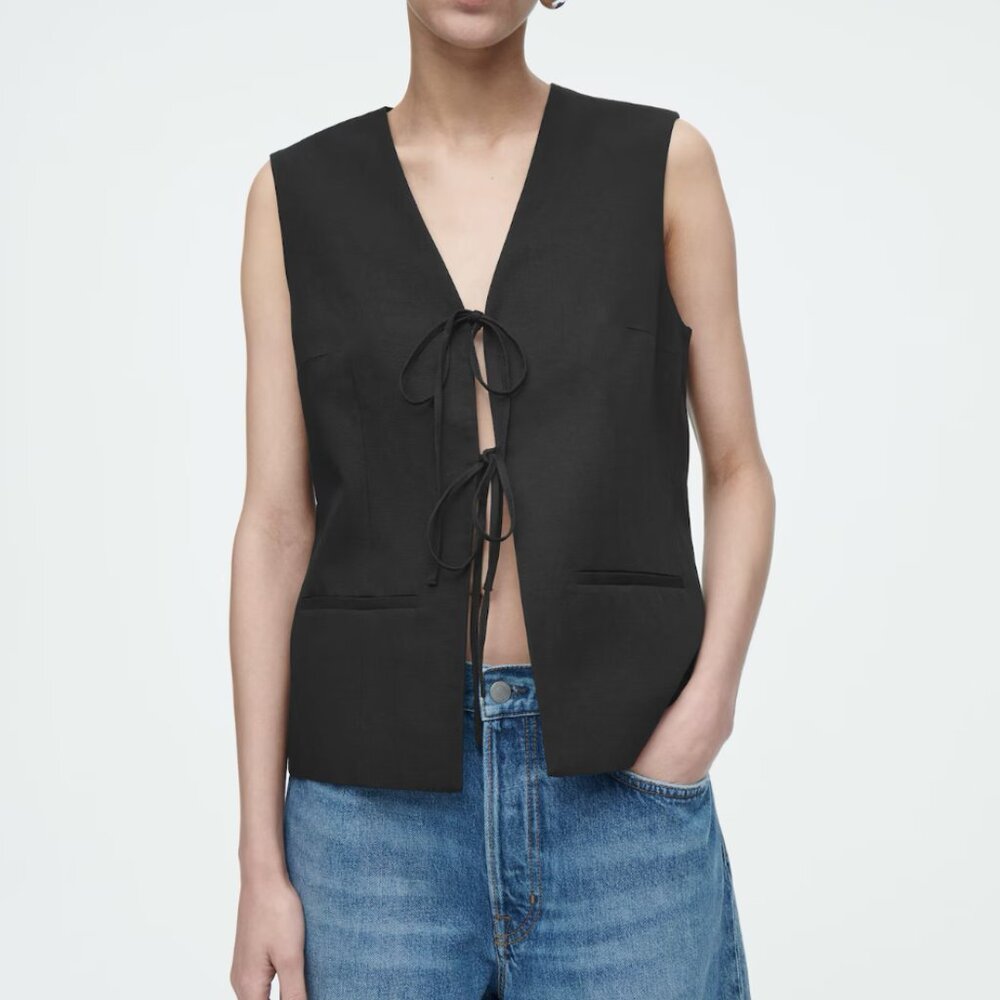 COS Tie-Front Waistcoat